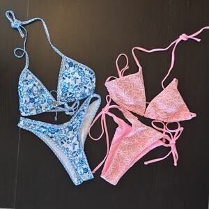 Soft Girl Bikini Bundle XS Coquette Floral Summer Swimwear